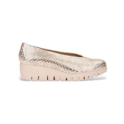 Wonders pour femme. C-33100 Fly 00 chaussures en cuir de serpent doré (36), 1 à 3 cm, Casuel - Publicité Wonders pour femme. C-33100 Fly 00 chaussures en cuir de serpent doré (36), 1 à 3 cm, Casuel - Publicité