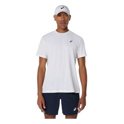 Asics pour homme. 2041A339 T-shirt à manches courtes Court blanc (S), Sport, Synthétique, Tennis/Padel, Multisport, Manche courte, Durable - Publicité Asics pour homme. 2041A339 T-shirt à manches courtes Court blanc (S), Sport, Synthétique, Tennis/Padel, Multisport, Manche courte, Durable - Publicité