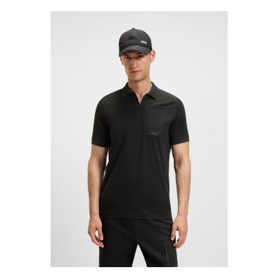 Boss pour homme. 50544002 Polo noir Urban Tech (S), Casuel, Sport, Coton, Tennis/Padel, Manche courte - Publicité Boss pour homme. 50544002 Polo noir Urban Tech (S), Casuel, Sport, Coton, Tennis/Padel, Manche courte - Publicité