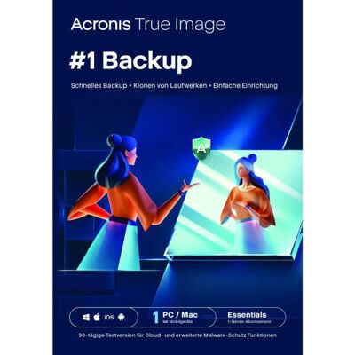 Acronis Cyber Protect Home Office Essentials - Logiciel de Cybersécurité - Publicité Acronis Cyber Protect Home Office Essentials - Logiciel de Cybersécurité - Publicité