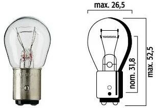 Ampoule Flosser 6V 10/3W BAY15D