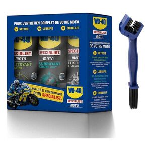 WD 40 Pack de 3 sprays WD40 Specialist Moto Tripack + brosse chaîne