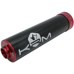 KRM Silencieux d’échappement alu adaptable KRM noir/rouge