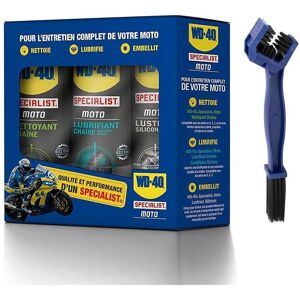 WD 40 Pack de 3 sprays WD40 Specialist Moto Tripack + brosse chaîne - Publicité