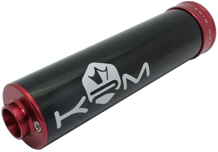Silencieux d'échappement alu noir et rouge KRM Pro Ride 50-70cc