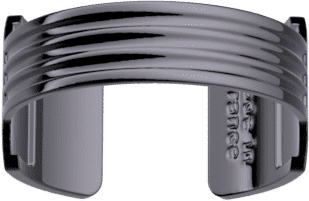 Les Georgettes Bague Horizontale Ruthenium s / 12_mm unisex