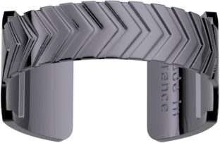 Les Georgettes Bague Chevron Ruthenium m / 12_mm unisex