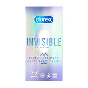 Durex Préservatifs invisibles extra lubrifiés x12