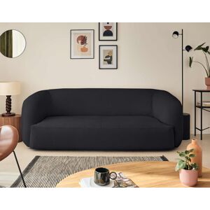 Lisa Design Ernee canape 3 places en velours Noir