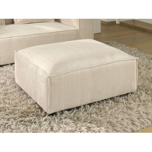 Lisa Design Stella pouf en velours côtelé style contemporain Beige