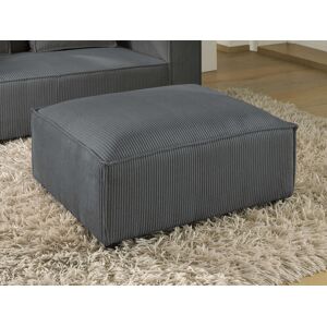 Lisa Design Stella pouf en velours côtelé style contemporain Gris foncé