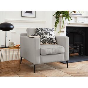 Lisa Design Calliope fauteuil en tissu pieds métal Gris clair