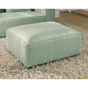 Lisa Design Stella pouf en velours côtelé style contemporain Bleu