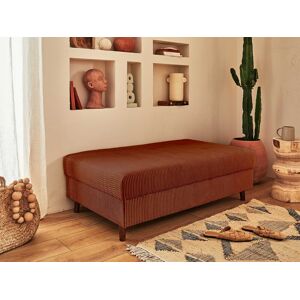 Lisa Design Rune pouf modulable en velours côtelé Terracotta