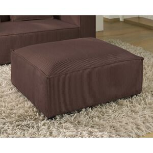 Lisa Design Stella pouf en velours côtelé style contemporain Marron