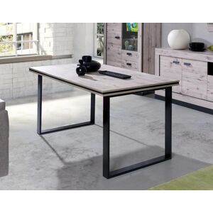 Bestmobilier Otis - table à manger - bois gris - 180 cm - style contemporain, Couleur Bois - Publicité