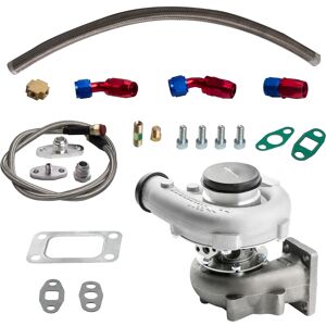 Maxpeedingrods T3 T4 t04e Turbo Charger 0.5 A/R 0.63 T04E w/ oil inlet Linefeed return lines - Publicité Maxpeedingrods T3 T4 t04e Turbo Charger 0.5 A/R 0.63 T04E w/ oil inlet Linefeed return lines - Publicité