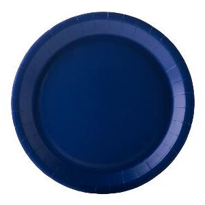 CSJ EMBALLAGES 10 assiettes bleues marines carton 18 cm