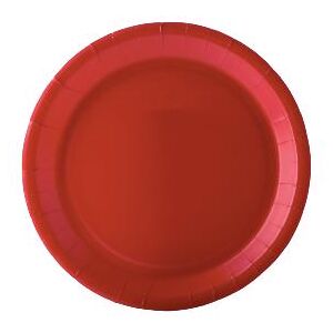 CSJ EMBALLAGES 10 assiettes rouges carton 18 cm