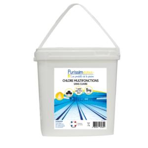 Produit piscine Galets de chlore multifonctions sans cuivre 250 gr par 5 kg