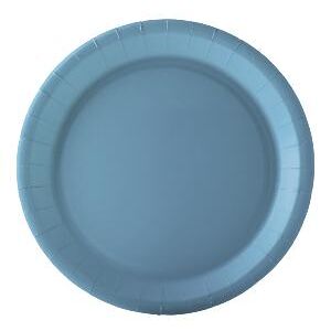 CSJ EMBALLAGES 10 assiettes bleues pastel carton 18 cm