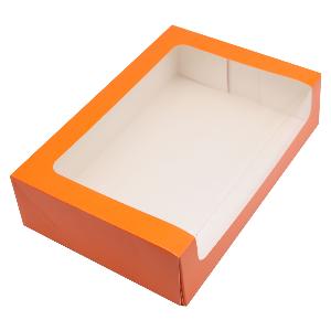 LEBHAR Boîte orange pour 25 macarons en carton