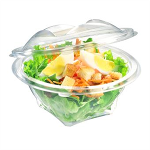 SEKIPACK 50 bols salade jetables avec couvercle dechirable en plastique 1000 ml