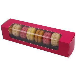 CSJ EMBALLAGES Boîte rose pour 8 macarons en carton