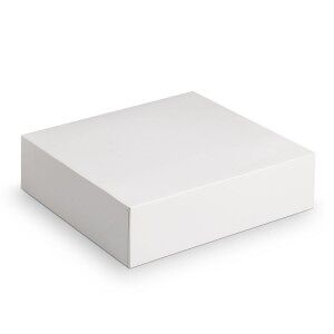 LEBHAR Boite gâteau carton blanche 16 x 5 cm