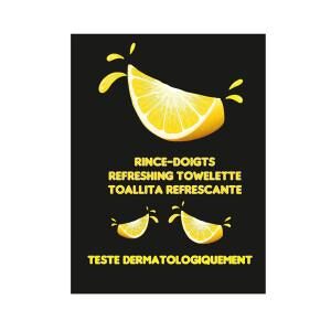 CSJ EMBALLAGES 1000 serviettes rinces-doigt citron