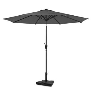 Parasol Recanati Ø300cm - Premium  Haute Qualité parasol - gris   Incl. Pied de parasol 20 kg - Publicité