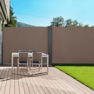 IDMarket Paravent rétractable double taupe