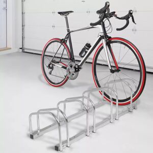 IDMarket Ratelier velo pour 4 velos rangement velo sol ou mural pour garage et jardin