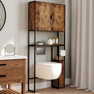 IDMarket Meuble WC industriel avec rangements