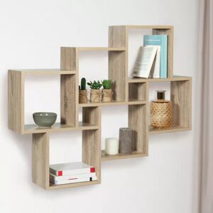 IDMarket Étagère cube murale bois 1m