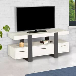 IDMarket Meuble télé design bois gris avec rangement