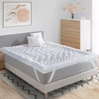 IDMarket Surmatelas 140×190 cm 7 zones de confort moelleux