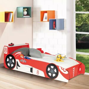 IDMarket Lit voiture Formule 1 rouge