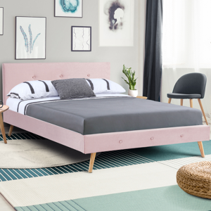 IDMarket Lit style scandinave 140x190 cm rose