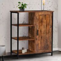 IDMarket Buffet style industriel effet bois vieilli 70 cm