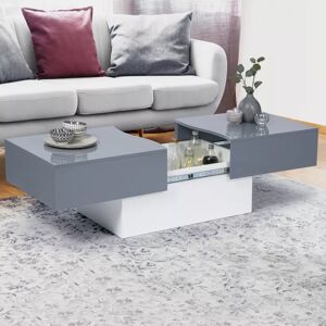 IDMarket Table basse moderne avec rangement mini bar intégré