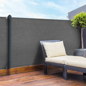 IDMarket Brise vue 1,80 m x 10 m gris occultant 90 g m²