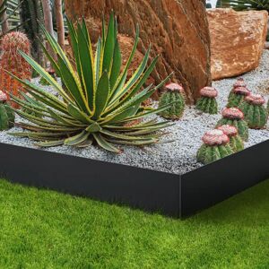IDMarket Bordures de jardin flexibles en acier noir mat