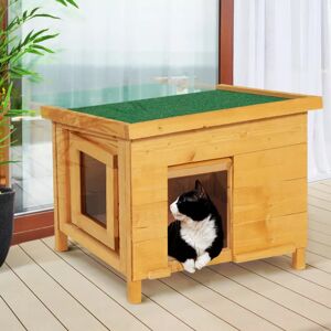 IDMarket Maison en bois pour chat