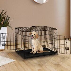 IDMarket Cage de transport pour chien de taille moyenne M/L pliable