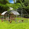 IDMarket Parc à poules grillagé 15 m²