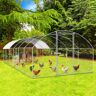 IDMarket Parc à poules grillagé 22,5 m²