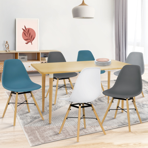 IDMarket Lot de 6 chaises style scandinave 4 couleurs - Publicité