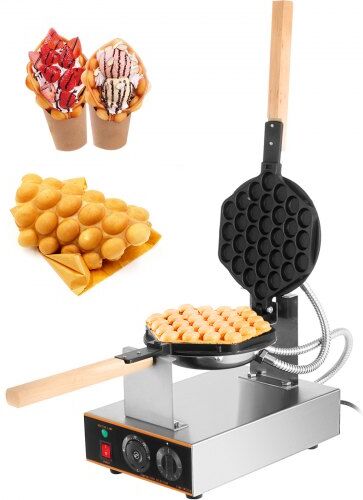 VEVOR Machine à Gateau aux Oeufs SC-X30, Machine à Gaufre 30mm, Gaufrier Électrique commercial, en acier inoxydable pour la maison/les cafés/les restaurants/les cantines/les snack-bars