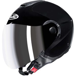 HJC JET i40 NOIR AVEC VISIeRE MIROIR IRIDIUM